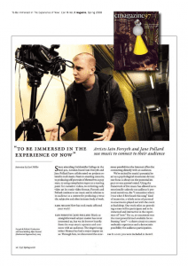 C: To Be Immersed In The Experience of Now