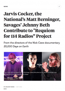 Pitchfork: Requiem for 114 Radios