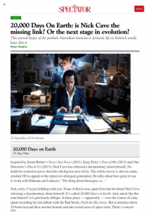 The Spectator: 20,000 Days on Earth