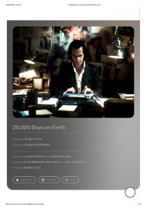 Little White Lies: 20,000 Days on Earth — Review