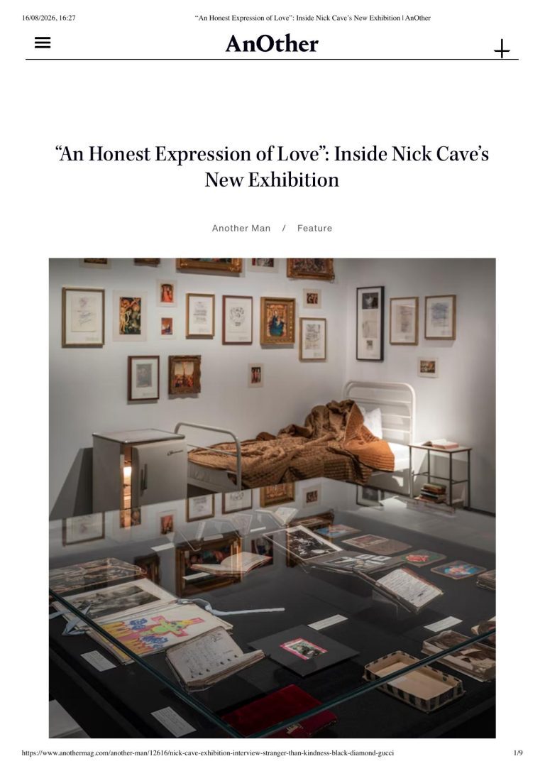 AnOther: “An Honest Expression of Love” — Inside Nick Cave’s New Exhibition